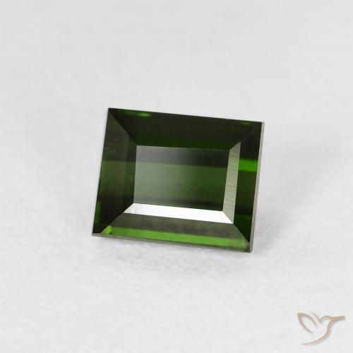 Turmalina Verde bosque natural de 0.98 ct, Corte Baguette, VVS-VS