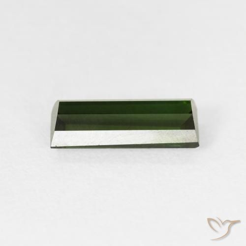 Turmalina Verde oscuro natural de 1.47 ct, Corte Baguette, VVS-VS