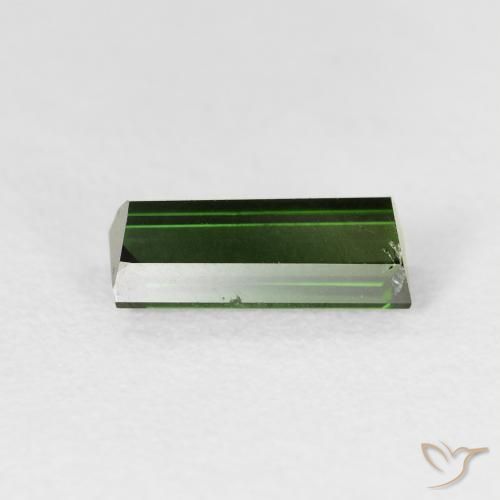 Turmalina Verde oscuro natural de 1.12 ct, Corte Baguette, VVS-VS