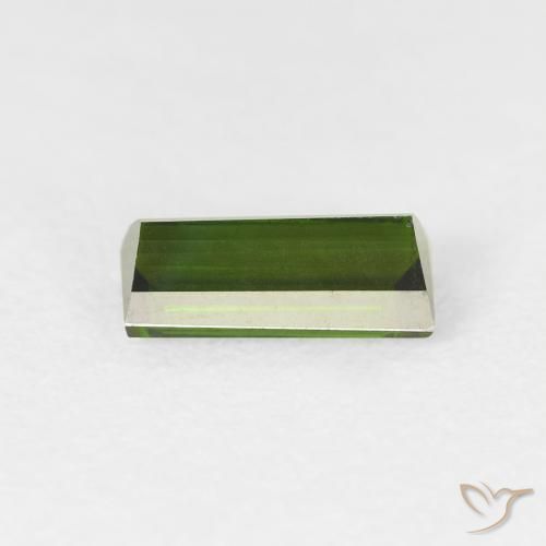 Turmalina Verde bosque natural de 0.88 ct, Corte Baguette, VS
