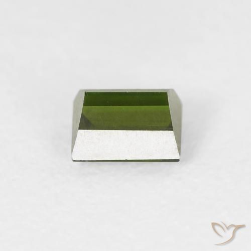 Turmalina Verde bosque natural de 0.46 ct, Corte Baguette, VS