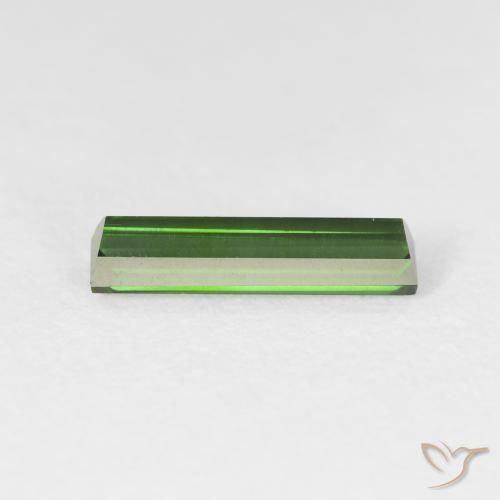 Turmalina Verde bosque natural de 1.17 ct, Corte Baguette, VS
