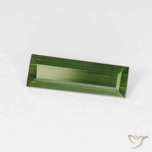 Turmalina Verde bosque natural de 1.27 ct, Corte Baguette, VS