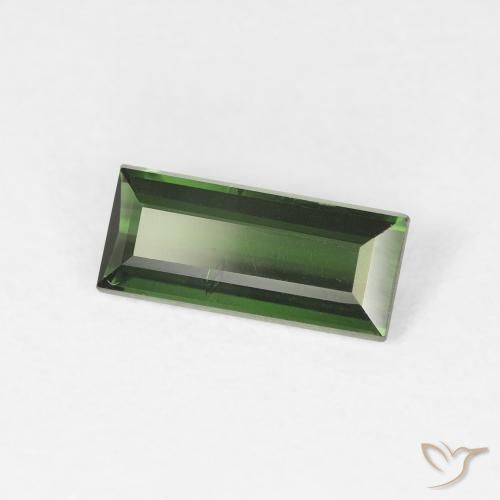 Turmalina Verde bosque natural de 0.90 ct, Corte Baguette, VS