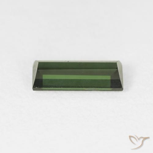 Turmalina Verde bosque natural de 0.90 ct, Corte Baguette, VS