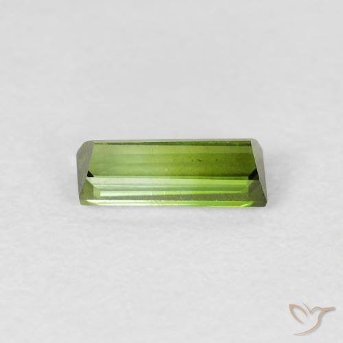 Turmalina Verde cálido natural de 0.65 ct, Corte Baguette, VVS-VS