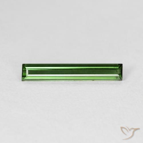 0.83ct Natural Verde terroso Turmalina, Corte Baguette, VVS-VS