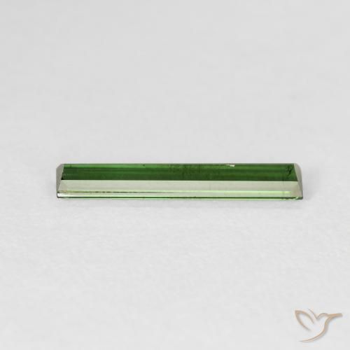 Turmalina Verde terroso natural de 0.83 ct, Corte Baguette, VVS-VS