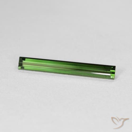1.14ct Natural Verde terroso Turmalina, Corte Baguette, VVS-VS