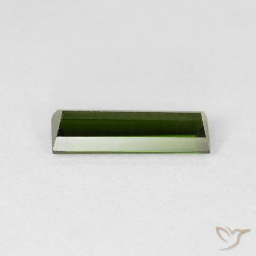 Turmalina Verde bosque natural de 1.28 ct, Corte Baguette, VVS-VS