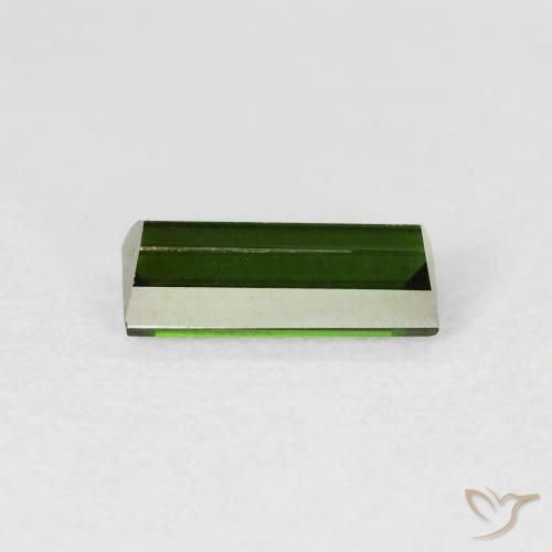 Turmalina Verde bosque natural de 1.21 ct, Corte Baguette, VS