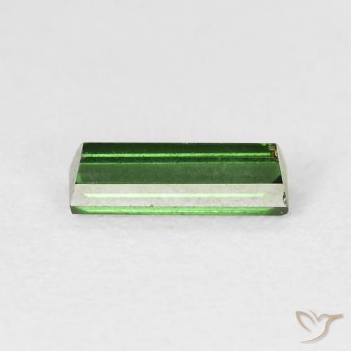 Turmalina Verde oscuro natural de 0.79 ct, Corte Baguette, VVS-VS