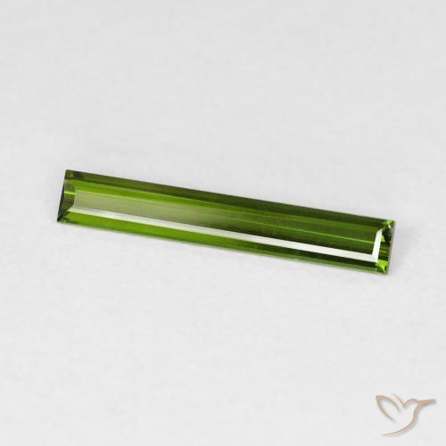 Turmalina Verde bosque natural de 0.55 ct, Corte Baguette, VVS