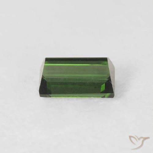 Turmalina Verde bosque natural de 0.47 ct, Corte Baguette, VVS