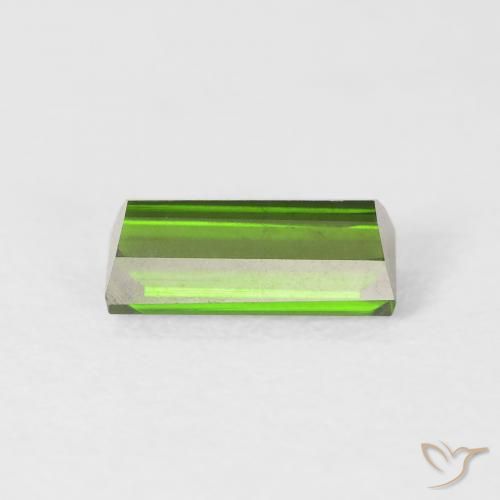 Turmalina Verde bosque natural de 0.99 ct, Corte Baguette, VVS