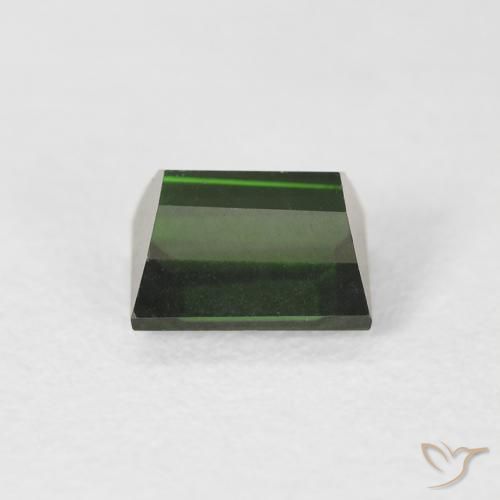 Turmalina Verde oscuro natural de 1.14 ct, Corte Baguette, VVS