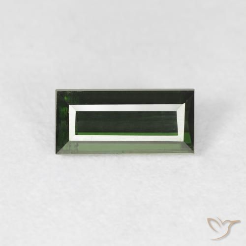 1.01ct Natural Verde bosque Turmalina, Corte Baguette, VS