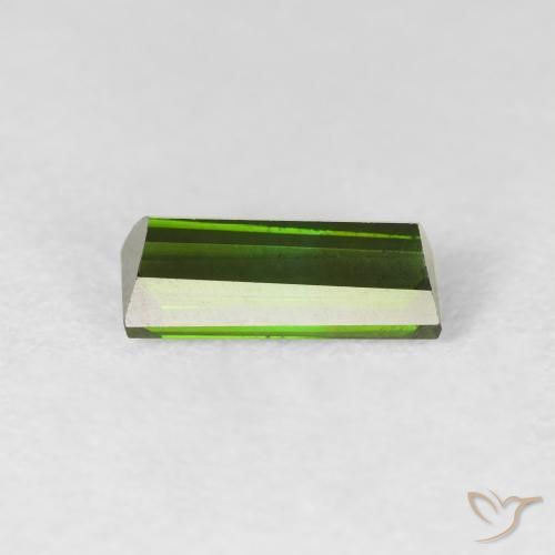 Turmalina Verde oscuro natural de 1.01 ct, Corte Baguette, VS