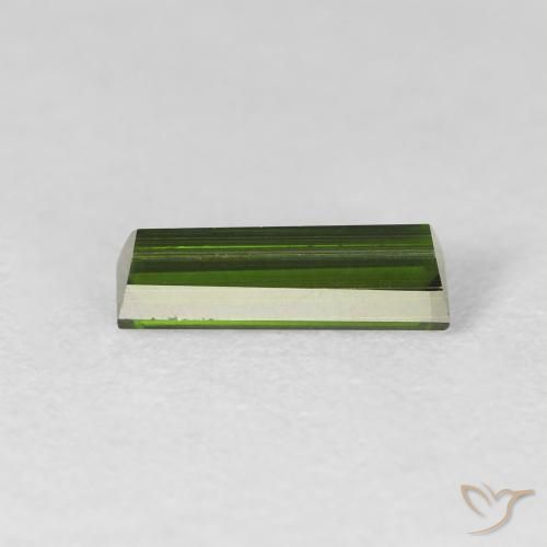 Turmalina Verde oscuro natural de 1.07 ct, Corte Baguette, VS