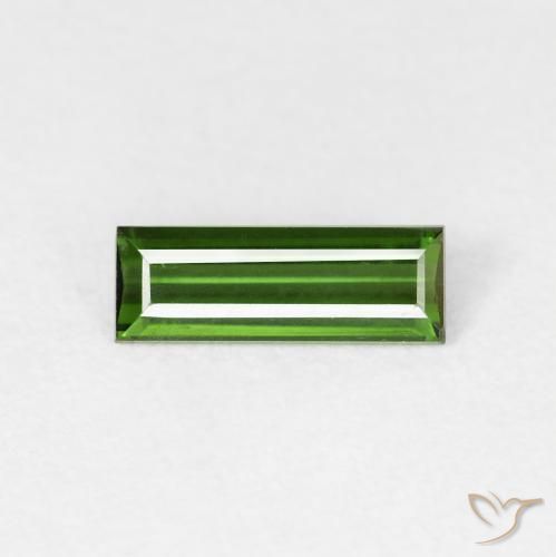 0.53ct Natural Verde oscuro Turmalina, Corte Baguette, VVS-VS