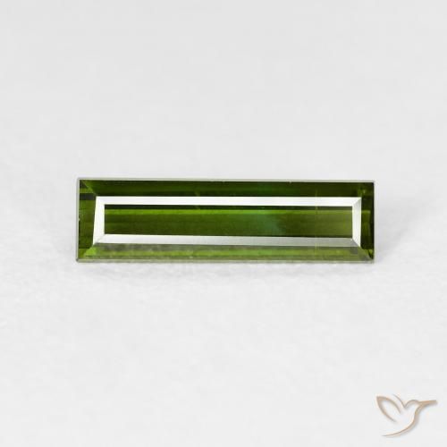 0.83ct Natural Verde terroso Turmalina, Corte Baguette, VVS-VS