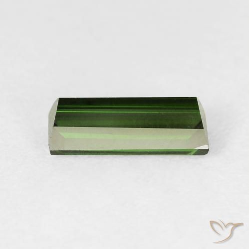 Turmalina Verde bosque natural de 1.09 ct, Corte Baguette, VVS