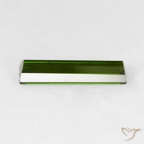 Turmalina Verde bosque natural de 1.59 ct, Corte Baguette, VVS