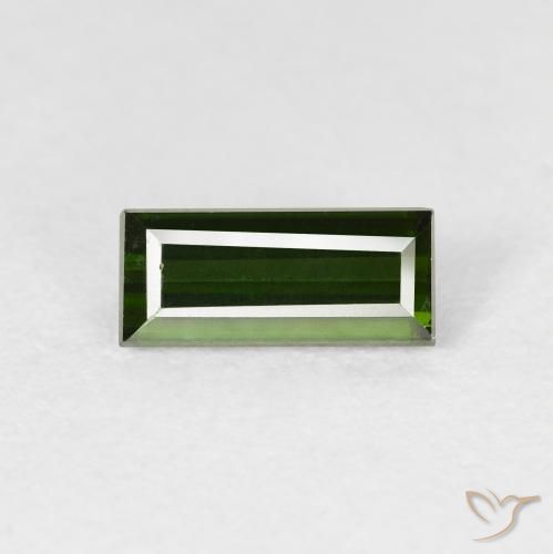 0.98ct Natural Verde terroso Turmalina, Corte Baguette, VVS