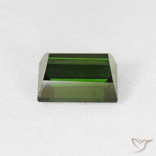 Turmalina Verde oscuro natural de 1.16 ct, Corte Baguette, VVS