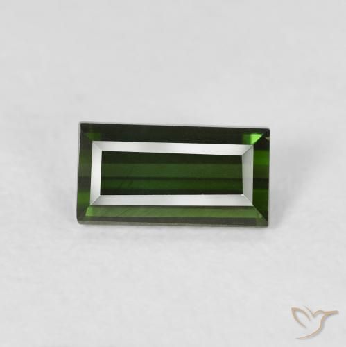 0.95ct Natural Verde cálido Turmalina, Corte Baguette, VVS