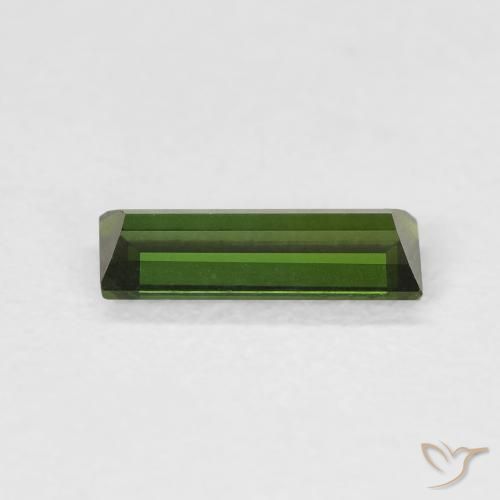 Turmalina Verde bosque natural de 0.59 ct, Corte Baguette, VVS