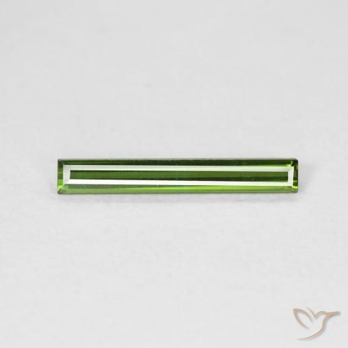0.47ct Natural Verde oscuro Turmalina, Corte Baguette, VVS