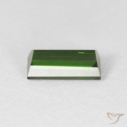 Turmalina Verde terroso natural de 1.00 ct, Corte Baguette, VVS