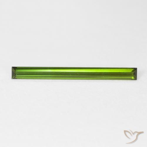 0.85ct Natural Verde terroso Turmalina, Corte Baguette, VVS