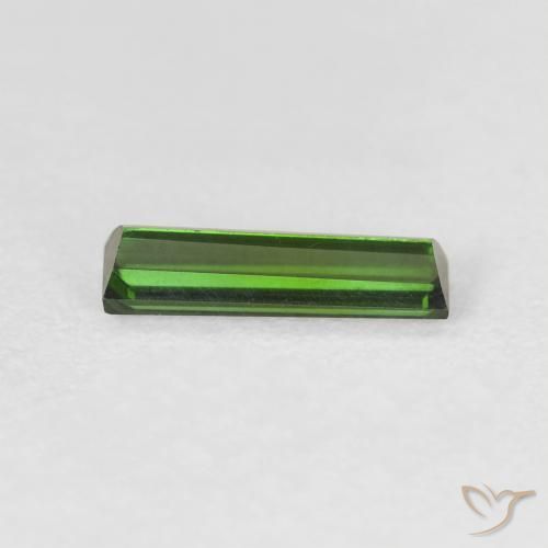 Turmalina Verde bosque natural de 0.68 ct, Corte Baguette, VVS
