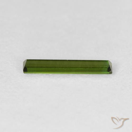 Turmalina Verde bosque natural de 0.51 ct, Corte Baguette, VVS