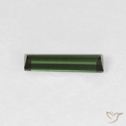 Turmalina Verde bosque natural de 0.43 ct, Corte Baguette, VVS