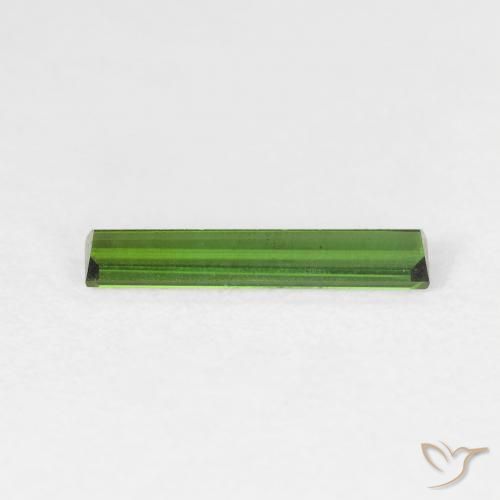 Turmalina Verde medio natural de 0.64 ct, Corte Baguette, VVS