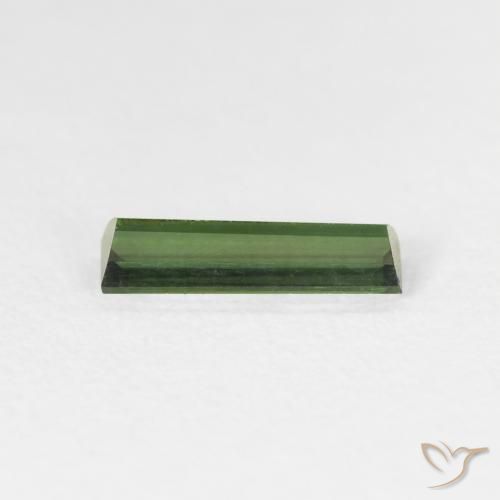 Turmalina Medium Dark-Green natural de 0.75 ct, Corte Baguette, VS