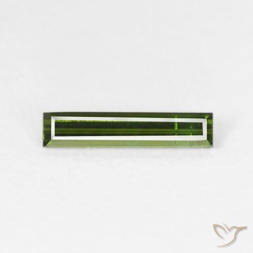 0.52ct Natural Verde amarillento Turmalina, Corte Baguette, VS-SI, Photo A