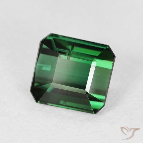 Turmalina Verde bosque natural de 1.77 ct, Corte Octágono / Esmeralda, VS-SI