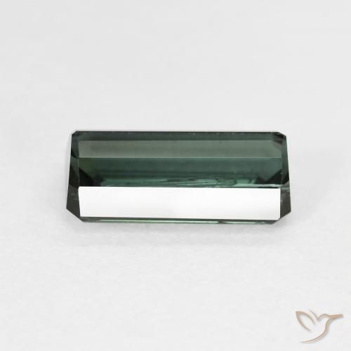 Turmalina Verde oscuro natural de 3.02 ct, Corte Octágono / Esmeralda, VS-SI