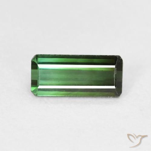 0.86ct Natural Verde Turmalina, corte esmeralda, VS