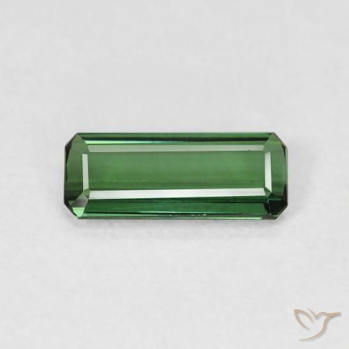 0.81ct Natural Verde Turmalina, corte esmeralda, VS