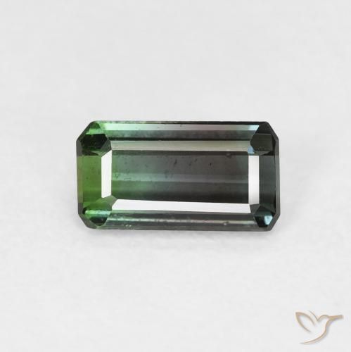 0.89ct Natural Verde bosque Turmalina, corte esmeralda, VS
