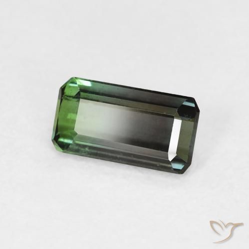 Turmalina Verde bosque natural de 0.89 ct, Corte Octágono / Esmeralda, VS