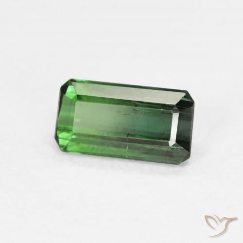 Turmalina Verde medio natural de 0.80 ct, Corte Octágono / Esmeralda, VS-SI