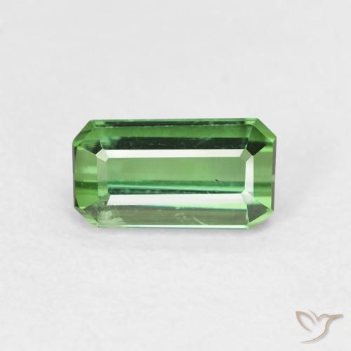 0.85ct Natural Verde medio Turmalina, corte esmeralda, VS