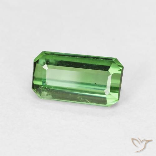 Turmalina Verde medio natural de 0.85 ct, Corte Octágono / Esmeralda, VS