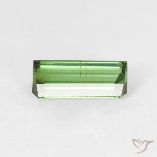 Turmalina Verde medio natural de 1.29 ct, Corte Octágono / Esmeralda, VVS
